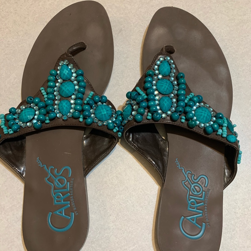 Carlos Santana jeweled sandals